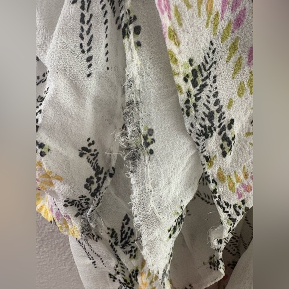 Free People Fake Pretend Babydoll Long Sleeve Floral Mini Dress Size L - Picture 6 of 11